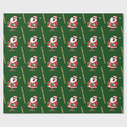 Jolly Black Saint Nicholas 2 Cadeaupapier (Vlak)