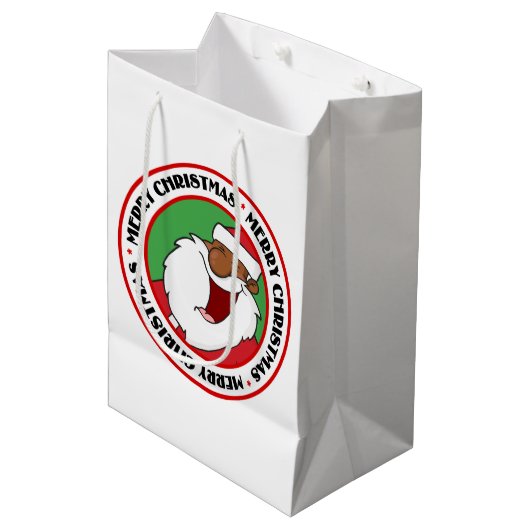 Jolly Black Saint Nicholas 2 Medium Cadeauzakje (Voorkant Gekanteld)