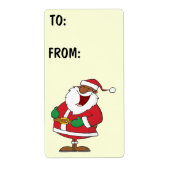 Jolly Black Saint Nicholas Gift Label (Voorkant)