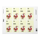 Jolly Black Saint Nicholas Gift Label (Full Sheet)