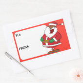 Jolly Black Saint Nicholas Gift Label Sticker (Envelop)