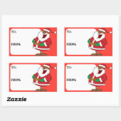 Jolly Black Saint Nicholas Gift Label Sticker (Vel)