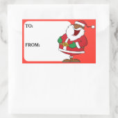 Jolly Black Saint Nicholas Gift Label Sticker (Tas)