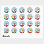 Jolly Black Saint Nicholas Ronde Sticker (Vel)