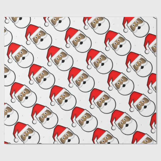 Jolly Black Santa Cadeaupapier (Vlak)