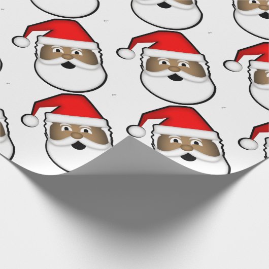 Jolly Black Santa Cadeaupapier (Hoek)