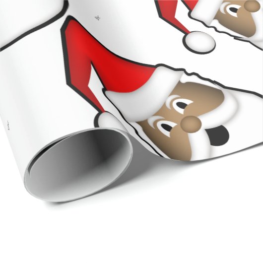 Jolly Black Santa Cadeaupapier (Rol Hoek)