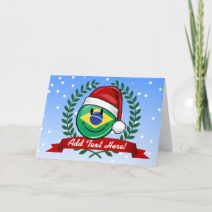 Jolly Braziliaanse vlag kerststijl Feestdagen Kaart