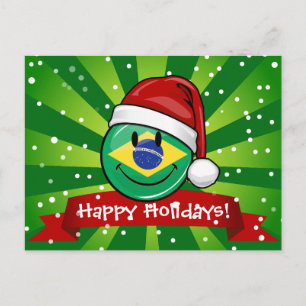Jolly Braziliaanse vlag kerststijl Feestdagenkaart