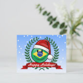 Jolly Braziliaanse vlag kerststijl Feestdagenkaart (Staand voorkant)