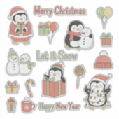 Jolly & Bright! Classic Christmas Character Sticke Sticker (Voorkant)