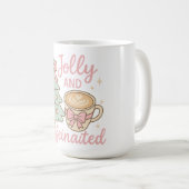 Jolly & Caffeinated Coquette Christmas Latte Mug Koffiemok (Voorkant rechts)
