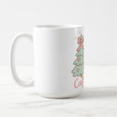 Jolly & Caffeinated Coquette Christmas Latte Mug Koffiemok (Links)