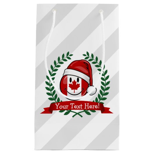 Jolly Canadian Flag KerstStyle Klein Cadeauzakje (Voorkant)