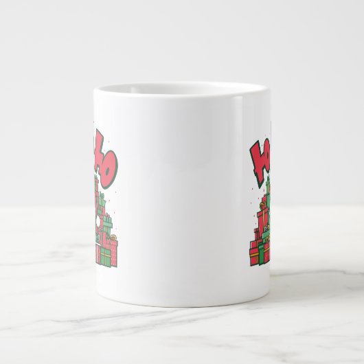 Jolly Cartoon Santa Christmas-67748 Grote Koffiekop (Voorkant)