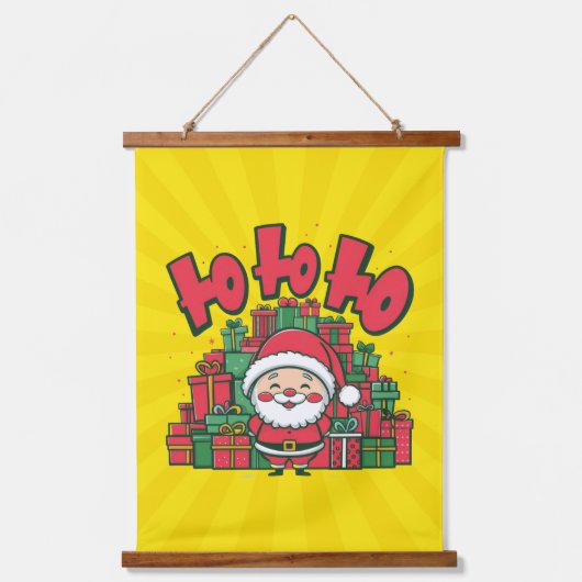 Jolly Cartoon Santa Christmas-67748 Hangend Wandkleed (Voorkant)
