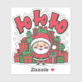 Jolly Cartoon Santa Christmas-67748 Sticker (Vel)