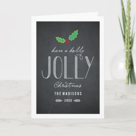 Jolly Chalkboard Christmas Wenskaart Feestdagen Kaart