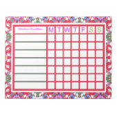 Jolly Cheerful Kerstweek Herinneringspanner Notitieblok (Voorkant)