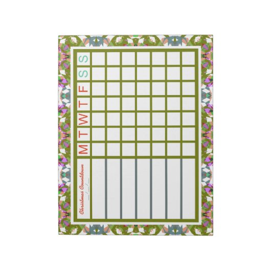 Jolly Cheerful Kerstweek Herinneringspanner Notitieblok (Linkerzijde)