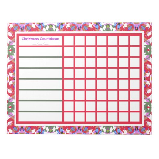 Jolly Cheerful Kerstweek Herinneringspanner Notitieblok (Voorkant)