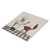 Jolly Chef Burger: Cook grilling hamburgers on BBQ Tegeltje (Zijkant)