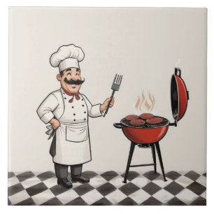 Jolly Chef Burger: Koken grillen hamburgers op BBQ Tegeltje