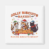 Jolly Christmas Biscuits Bakery Baking Crew Xmas C Magneet (Voorkant)