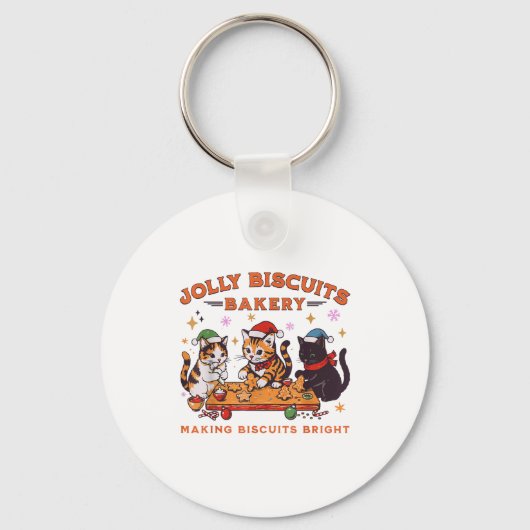 Jolly Christmas Biscuits Bakery Baking Crew Xmas C Sleutelhanger (Voorkant)