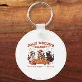 Jolly Christmas Biscuits Bakery Baking Crew Xmas C Sleutelhanger (Voorkant)