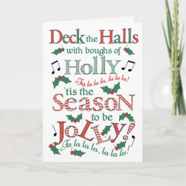 Jolly Christmas Deck de Zalen met Holly Kaart