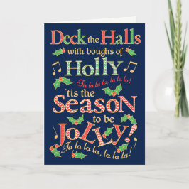 Jolly Christmas Deck de Zalen met Holly Kaart