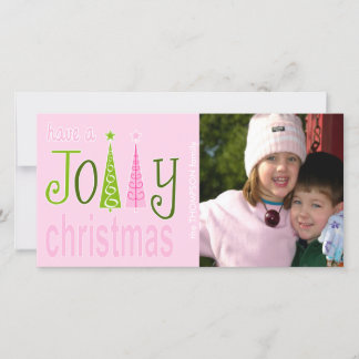 Jolly Christmas-fotokaart Feestdagenkaart