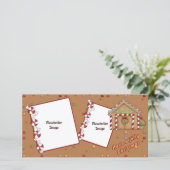 Jolly Christmas - Gingerbread House Feestdagenkaart (Staand voorkant)