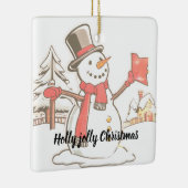 Jolly Christmas  Keramisch Ornament (Rechts)