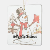 Jolly Christmas  Keramisch Ornament (Links)