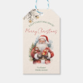 Jolly Christmas Magic Gift Label met Kerstman Cadeaulabel (Voorkant)