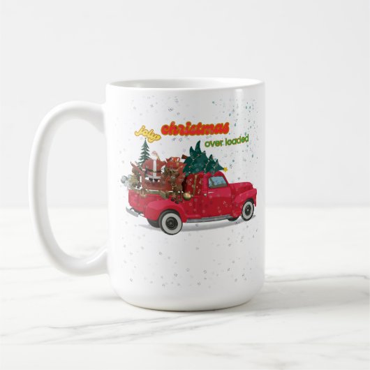 Jolly Christmas Overloaded Truck Koffiemok (Links)