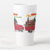 Jolly Christmas Overloaded Truck Latte Mok (Voorkant)