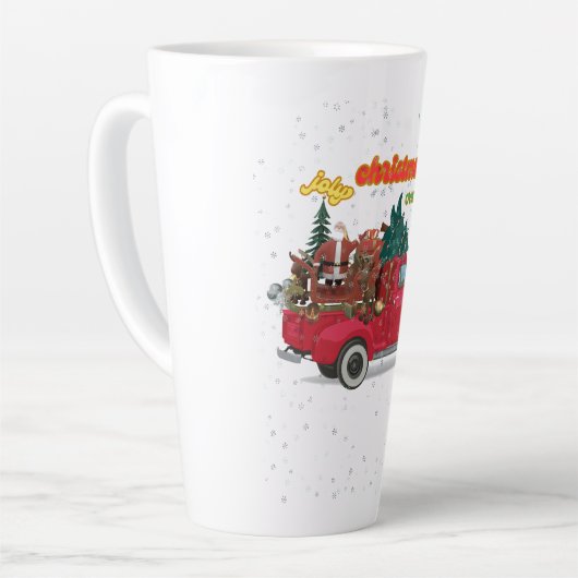Jolly Christmas Overloaded Truck Latte Mok (Linkerhoek)