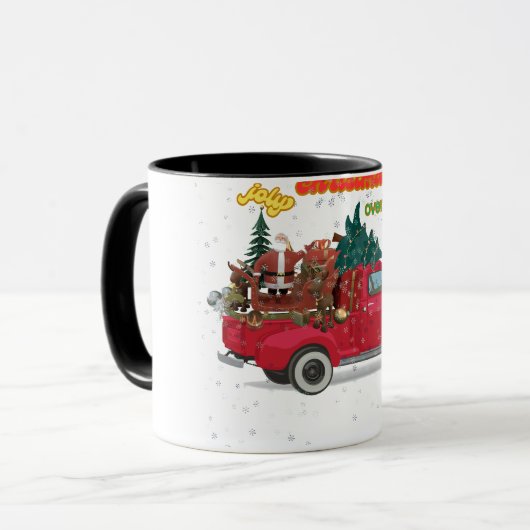 Jolly Christmas Overloaded Truck Mok (Voorkant links)