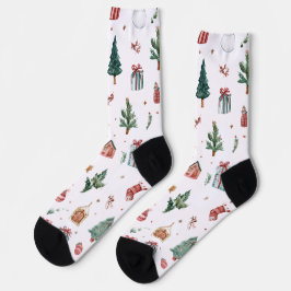 Jolly Christmas Pattern Socks | Fun Gift  Sokken