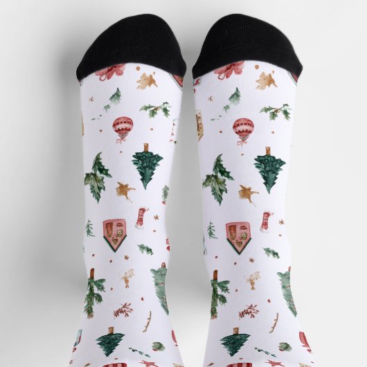 Jolly Christmas Pattern Socks | Fun Gift  Sokken (Top)