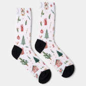 Jolly Christmas Pattern Socks | Fun Gift  Sokken (Rechts)
