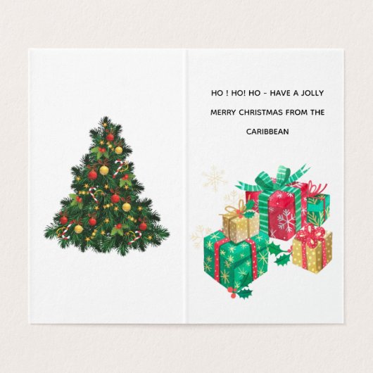 Jolly Christmas Postcard Kaart (Binnenkant ongevouwen)