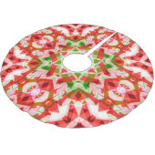 Jolly Christmas Rood Groen Roze Merry Star Patroon Kerstboom Rok (Gekanteld)