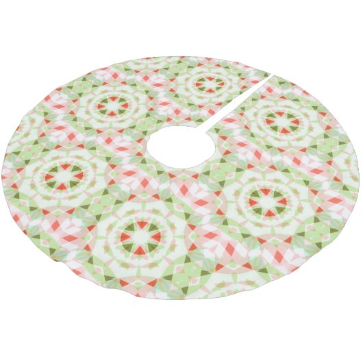 Jolly Christmas Rood Groen Roze Merry Star Patroon Kerstboom Rok (Gekanteld)