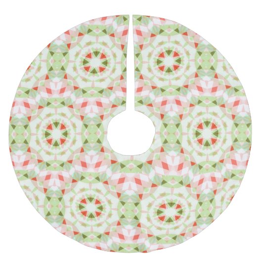 Jolly Christmas Rood Groen Roze Merry Star Patroon Kerstboom Rok (Voorkant)