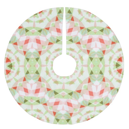 Jolly Christmas Rood Groen Roze Merry Star Patroon Kerstboom Rok (Voorkant)