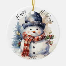 Jolly Christmas Sneeuwman Vakantie Ornament